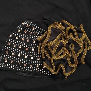 NWOT 11 SET B-BEAUTIFUL ROSE EMBELLISHED HEAD CAPS